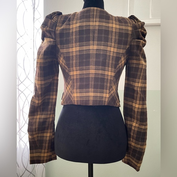 COPY - Vero moda Classic carmelite plaid jacket size XS - Picture 2 of 8